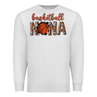 Oatmeal Heather basketball nana with leopard Premium Sweatshirt - texasbilliewilder