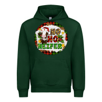 Forest Green Christmas ho ho heifer Urban Hoodie - Artiststas