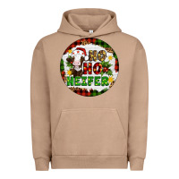 Christmas Ho Ho Heifer Urban Hoodie | Teevron