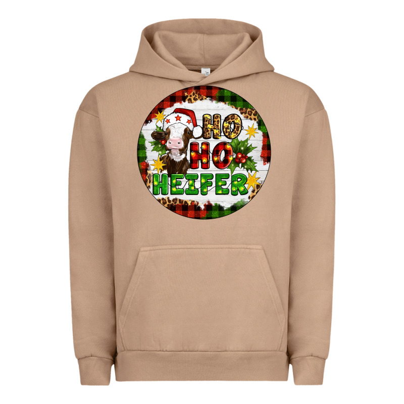 Christmas Ho Ho Heifer Urban Hoodie by Artiststas | Teevron