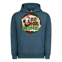 Pigment Midnight Navy Christmas ho ho heifer Urban Hoodie - Artiststas
