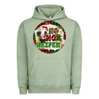 Pigment Oil Green Christmas ho ho heifer Urban Hoodie - Artiststas