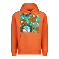 Carrot baseball turquoise sunflower seamless pattern Premium Hoodie - JahusDesignShop