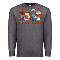 Charcoal Heather basketball tisthe season coffee cups Premium Sweatshirt - texasbilliewilder