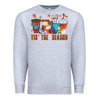 Heather Grey basketball tisthe season coffee cups Premium Sweatshirt - texasbilliewilder
