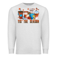 Oatmeal Heather basketball tisthe season coffee cups Premium Sweatshirt - texasbilliewilder