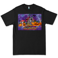 Black Happy Halloween Raccoon Premium Tee - LillyAllenDesigns