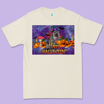 Happy Halloween Raccoon Premium Tee Designed By Lillyallendesigns
