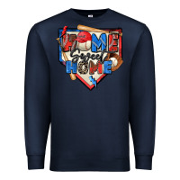 Navy home sweet home baseball Premium Sweatshirt - Zillion Design Studio