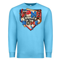 Ocean Blue home sweet home baseball Premium Sweatshirt - Zillion Design Studio