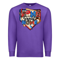 Purple home sweet home baseball Premium Sweatshirt - Zillion Design Studio