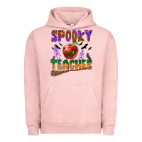 Pigment Salmon spooky teacher Urban Hoodie - BundleAndBundleShop
