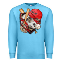 Ocean Blue baseball home plate Premium Sweatshirt - Zillion Design Studio