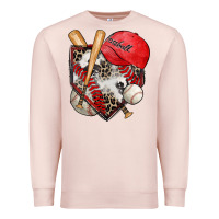Pale Pink baseball home plate Premium Sweatshirt - Zillion Design Studio