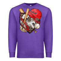 Purple baseball home plate Premium Sweatshirt - Zillion Design Studio