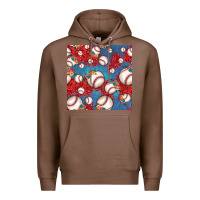 Chestnut baseball paisley and jean pattern, baseball seamless pattern Premium Hoodie - JahusDesignShop