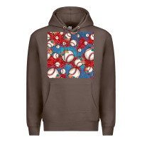 Coffee baseball paisley and jean pattern, baseball seamless pattern Premium Hoodie - JahusDesignShop