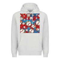 Dove Grey baseball paisley and jean pattern, baseball seamless pattern Premium Hoodie - JahusDesignShop