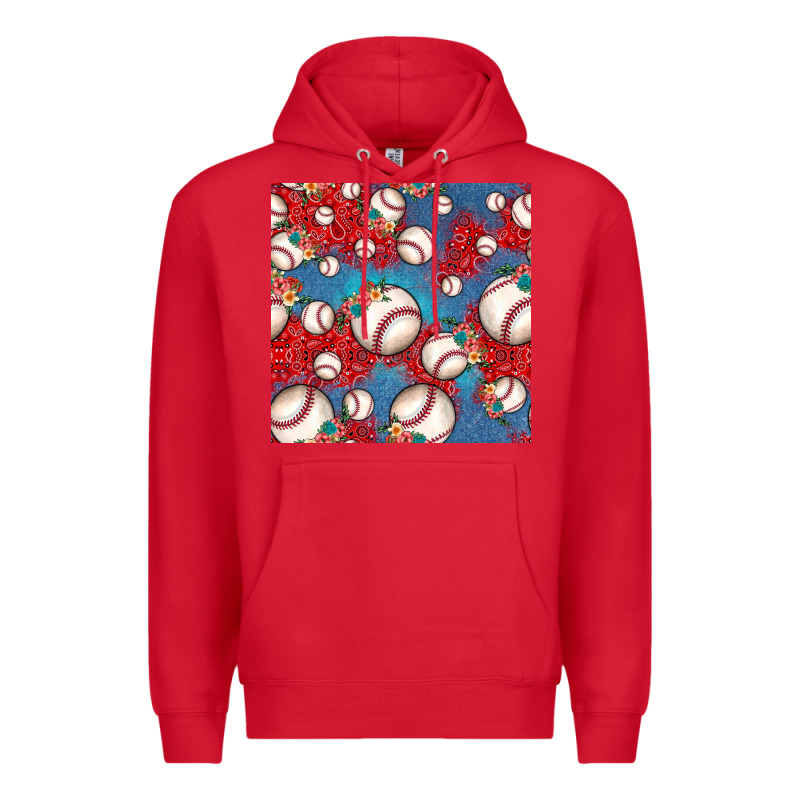 Baseball Paisley And Jean Pattern, Baseball Seamless Pattern Premium Hoodie by JahusDesignShop | Teevron