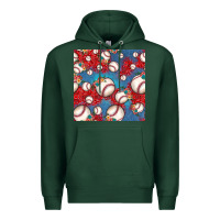Sports Green baseball paisley and jean pattern, baseball seamless pattern Premium Hoodie - JahusDesignShop