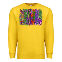 Lemon Mardi gras brush strokes king cake and craw fish Premium Sweatshirt - RanaPortraitStore
