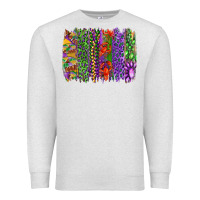 Oatmeal Heather Mardi gras brush strokes king cake and craw fish Premium Sweatshirt - RanaPortraitStore