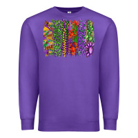 Purple Mardi gras brush strokes king cake and craw fish Premium Sweatshirt - RanaPortraitStore