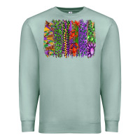 Seafoam Mardi gras brush strokes king cake and craw fish Premium Sweatshirt - RanaPortraitStore