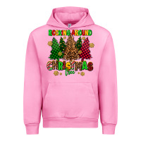 Fuchsia Pink rocking around the christmas tree Urban Hoodie - AdoDesignShop