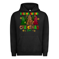Pigment Black rocking around the christmas tree Urban Hoodie - AdoDesignShop