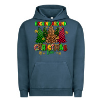 Pigment Midnight Navy rocking around the christmas tree Urban Hoodie - AdoDesignShop