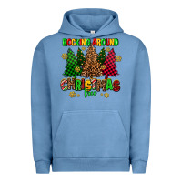 Pigment Pebble Blue rocking around the christmas tree Urban Hoodie - AdoDesignShop