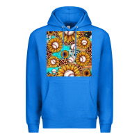 True Royal baseball leopard turquoise sunflower seamless pattern Premium Hoodie - JahusDesignShop