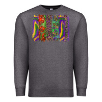 Charcoal Heather Mardi Gras Brushstrokes Premium Sweatshirt - RanaPortraitStore