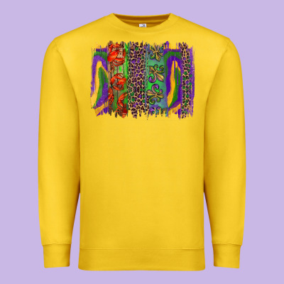 Premium Sweatshirt Mardi Gras Brushstrokes