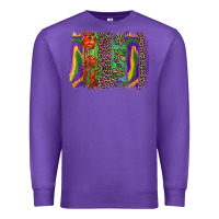 Purple Mardi Gras Brushstrokes Premium Sweatshirt - RanaPortraitStore