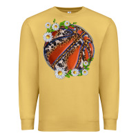 Antique Gold basketball with patterns and daisies Premium Sweatshirt - texasbilliewilder