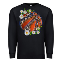 Black basketball with patterns and daisies Premium Sweatshirt - texasbilliewilder