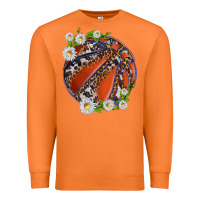Carrot basketball with patterns and daisies Premium Sweatshirt - texasbilliewilder