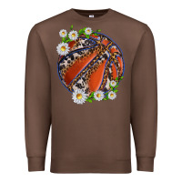 Chestnut basketball with patterns and daisies Premium Sweatshirt - texasbilliewilder