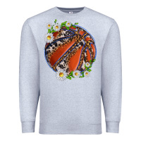 Heather Grey basketball with patterns and daisies Premium Sweatshirt - texasbilliewilder