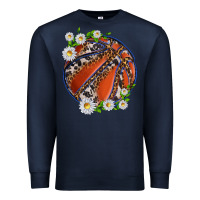 Navy basketball with patterns and daisies Premium Sweatshirt - texasbilliewilder
