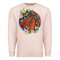Pale Pink basketball with patterns and daisies Premium Sweatshirt - texasbilliewilder