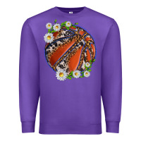 Purple basketball with patterns and daisies Premium Sweatshirt - texasbilliewilder