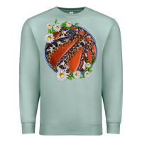 Seafoam basketball with patterns and daisies Premium Sweatshirt - texasbilliewilder