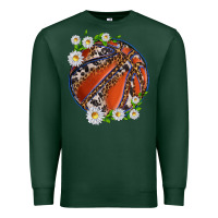 Sports Green basketball with patterns and daisies Premium Sweatshirt - texasbilliewilder