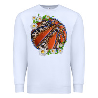 White basketball with patterns and daisies Premium Sweatshirt - texasbilliewilder