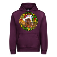 Mauve Wine Christmas horse Urban Hoodie - Artiststas