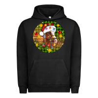 Pigment Black Christmas horse Urban Hoodie - Artiststas