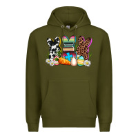 Army Green western rabbits Premium Hoodie - AdoDesignShop